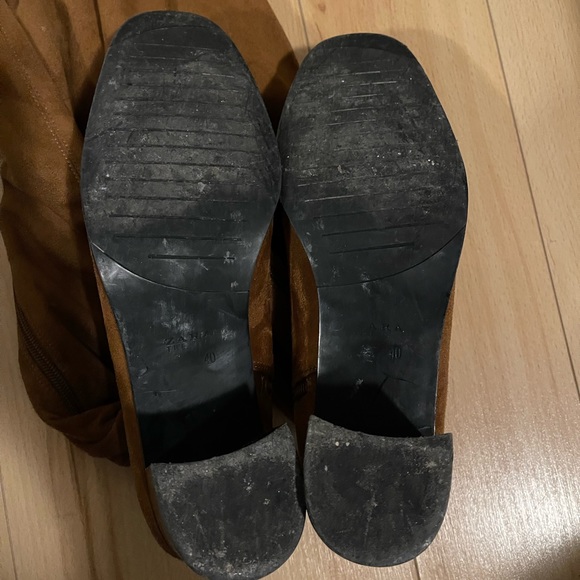 Over-the-knee suede camel Zara boots - Picture 2 of 2